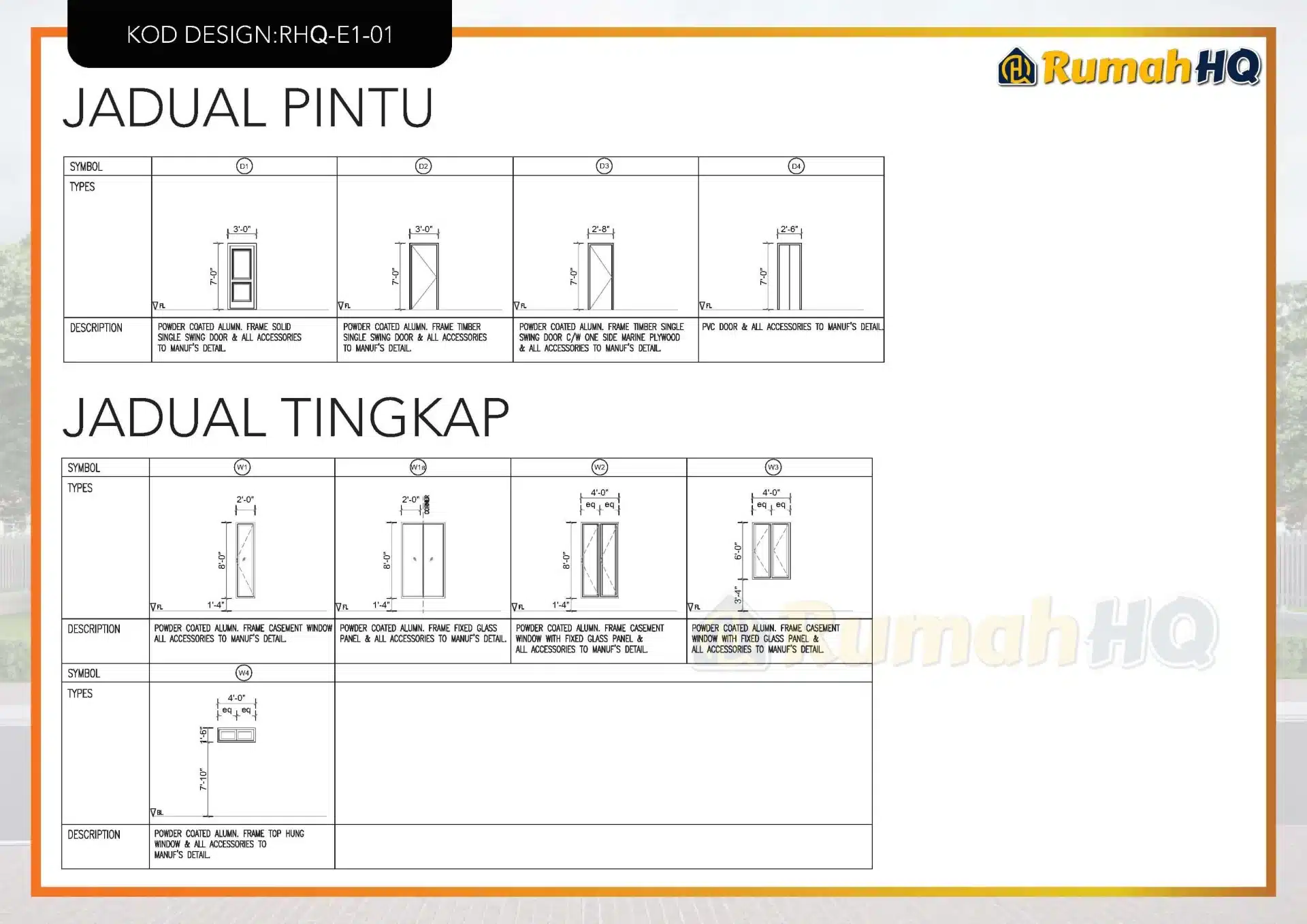 Rekabentuk Design Rumah RHQ E1 01 14
