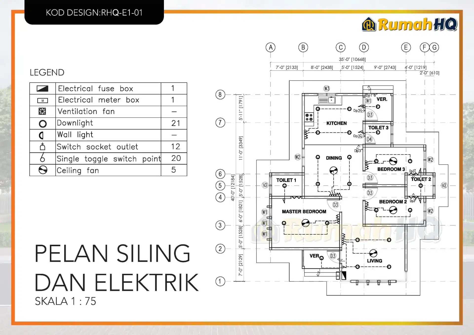 Rekabentuk Design Rumah RHQ E1 01 15