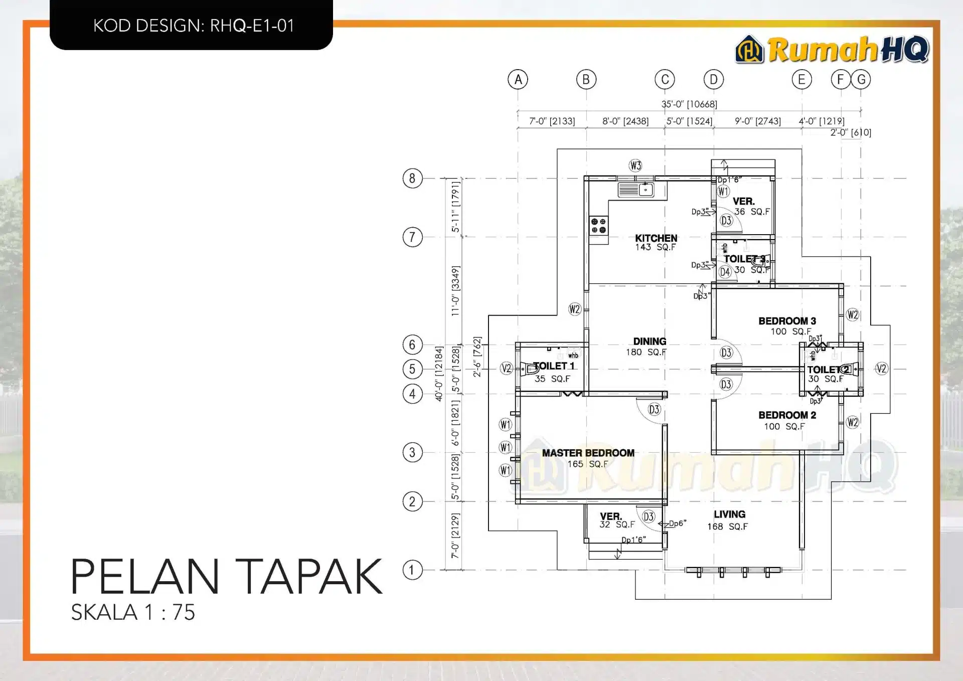 Rekabentuk Design Rumah RHQ E1 01 6