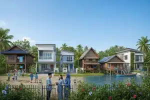 Malaysian house styles, traditional Malay houses, urban homes